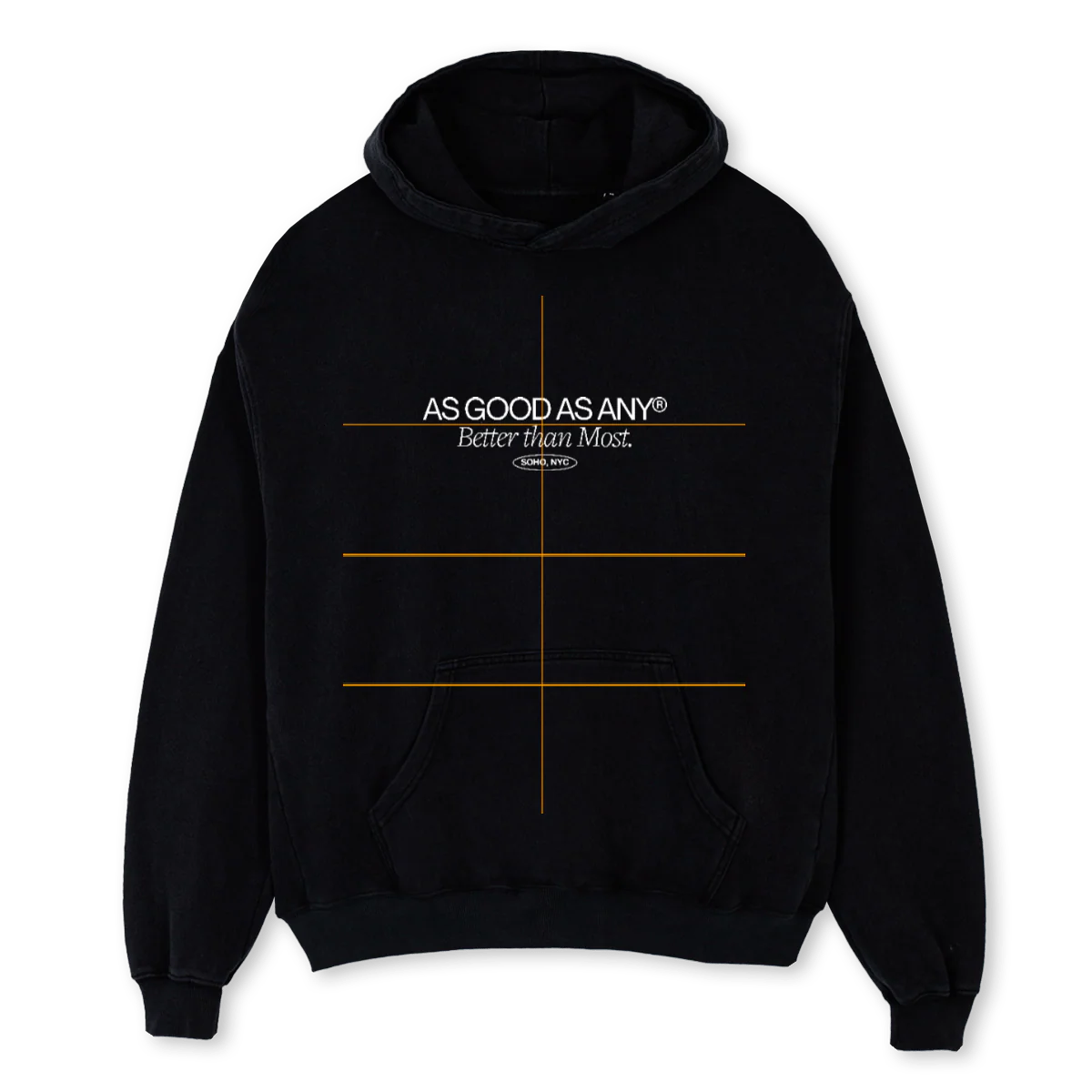 AAABOLD Black Oversized Hoodie.
