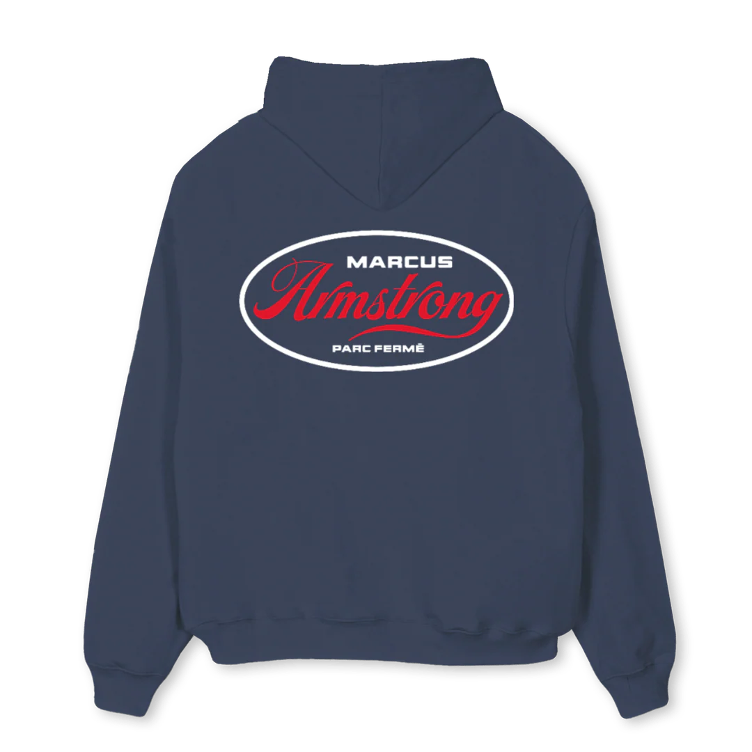 ARMSTRONG_NB_SP Navy Blue Oversized Hoodie - Image 2