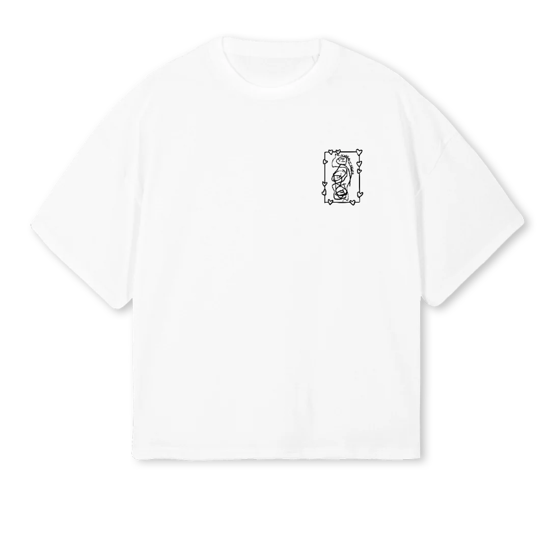 ACHILDSMIND White Oversized Boxy Tee.