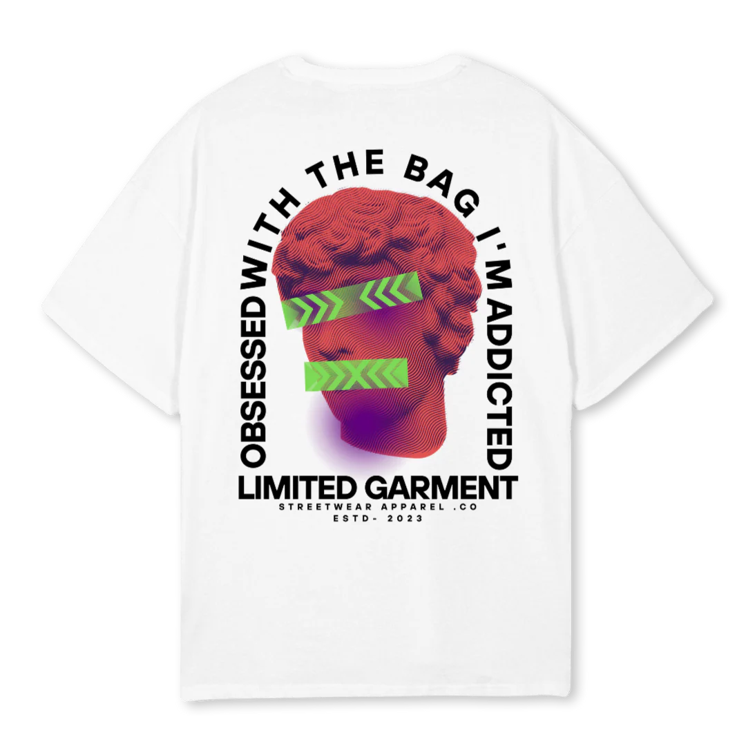 ADDICTEDTOTHEBAG White Oversized Tee. - Image 2