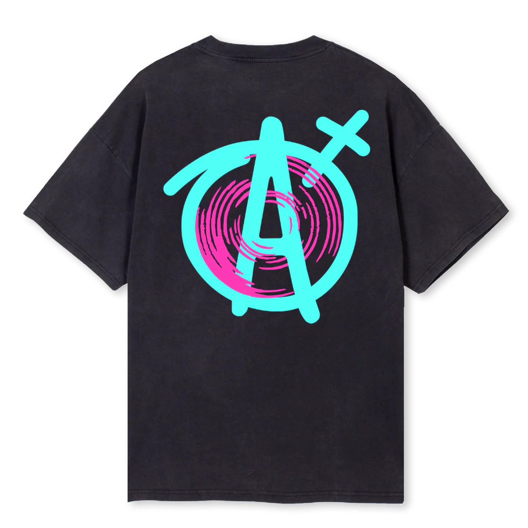 ADHDXAGNOSTICVBOTS Vintage Black Oversized Tee. - Image 2