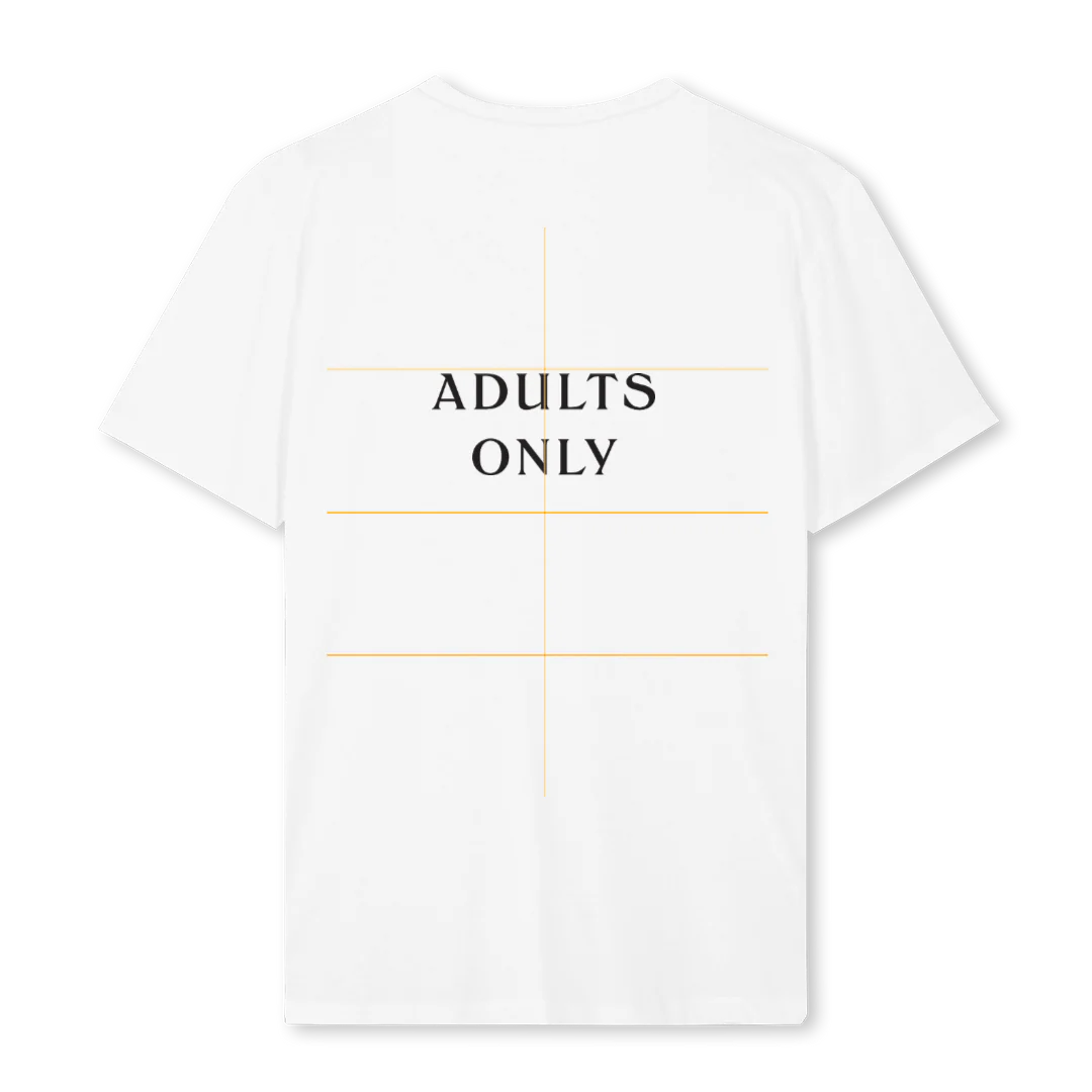 ADULTS ONLY White Regular Tee. - Image 2