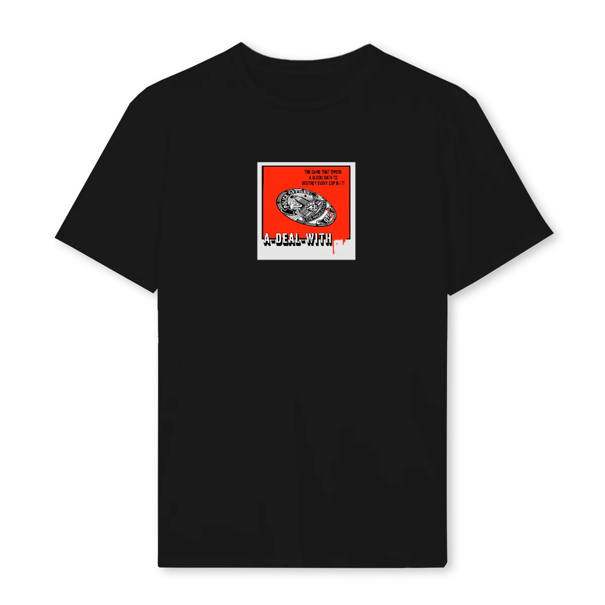 ADWASSLTPLRD Black Regular Tee.
