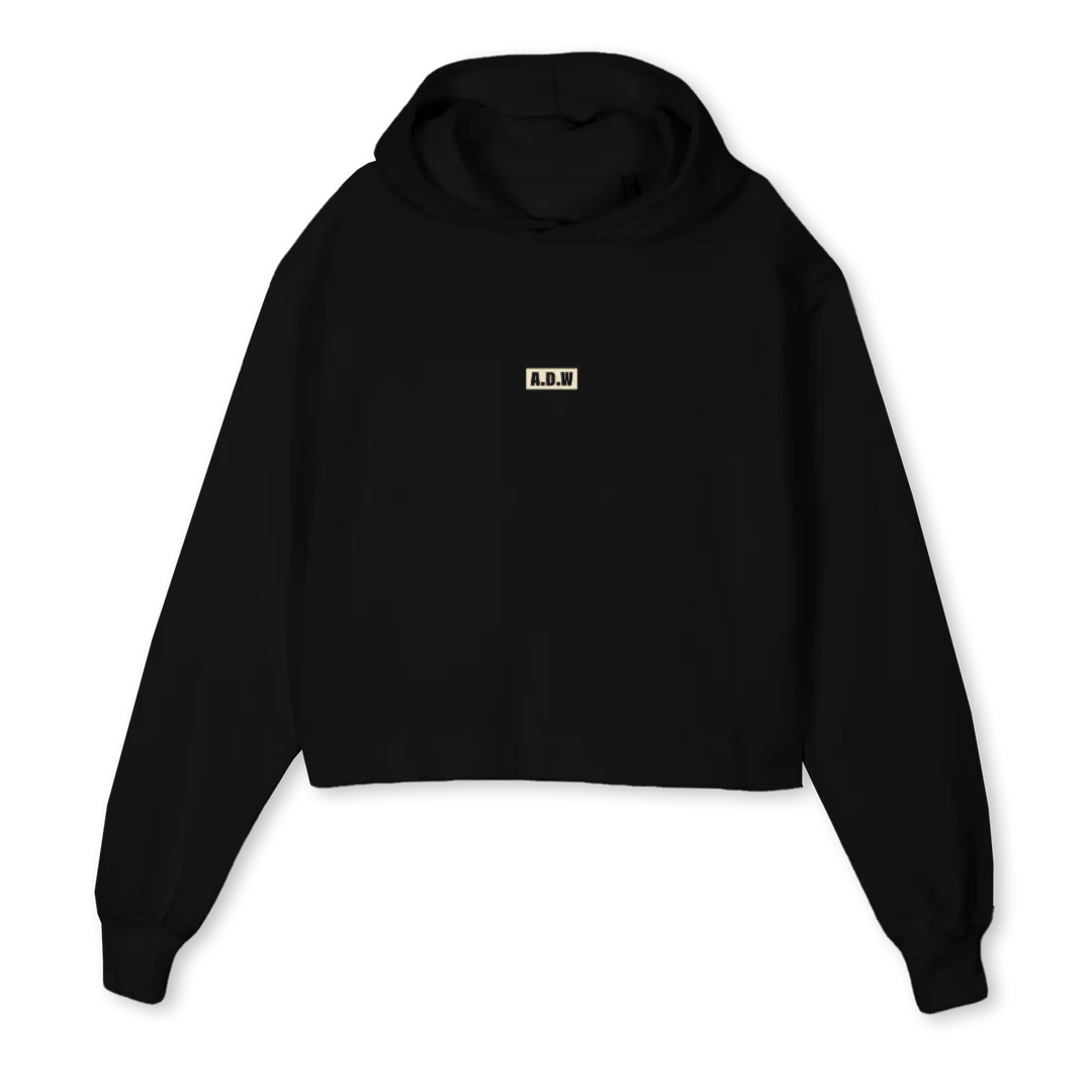 ADWBEASTBYBEANBG Black Cropped Hoodie.