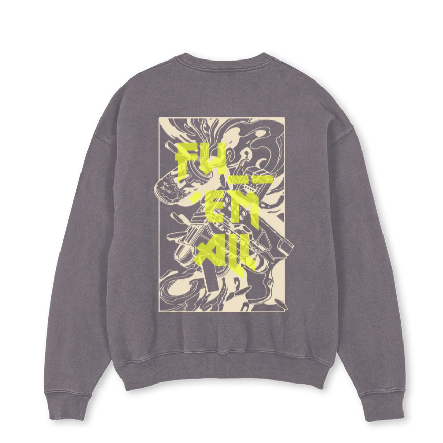 ADWBRUNNERPG Pigment Grey Oversized Crewneck Sweater.