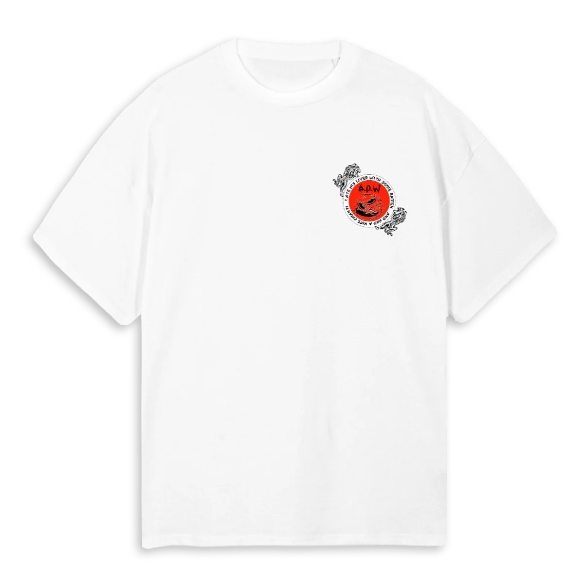 ADWLIVER White Oversized Tee.