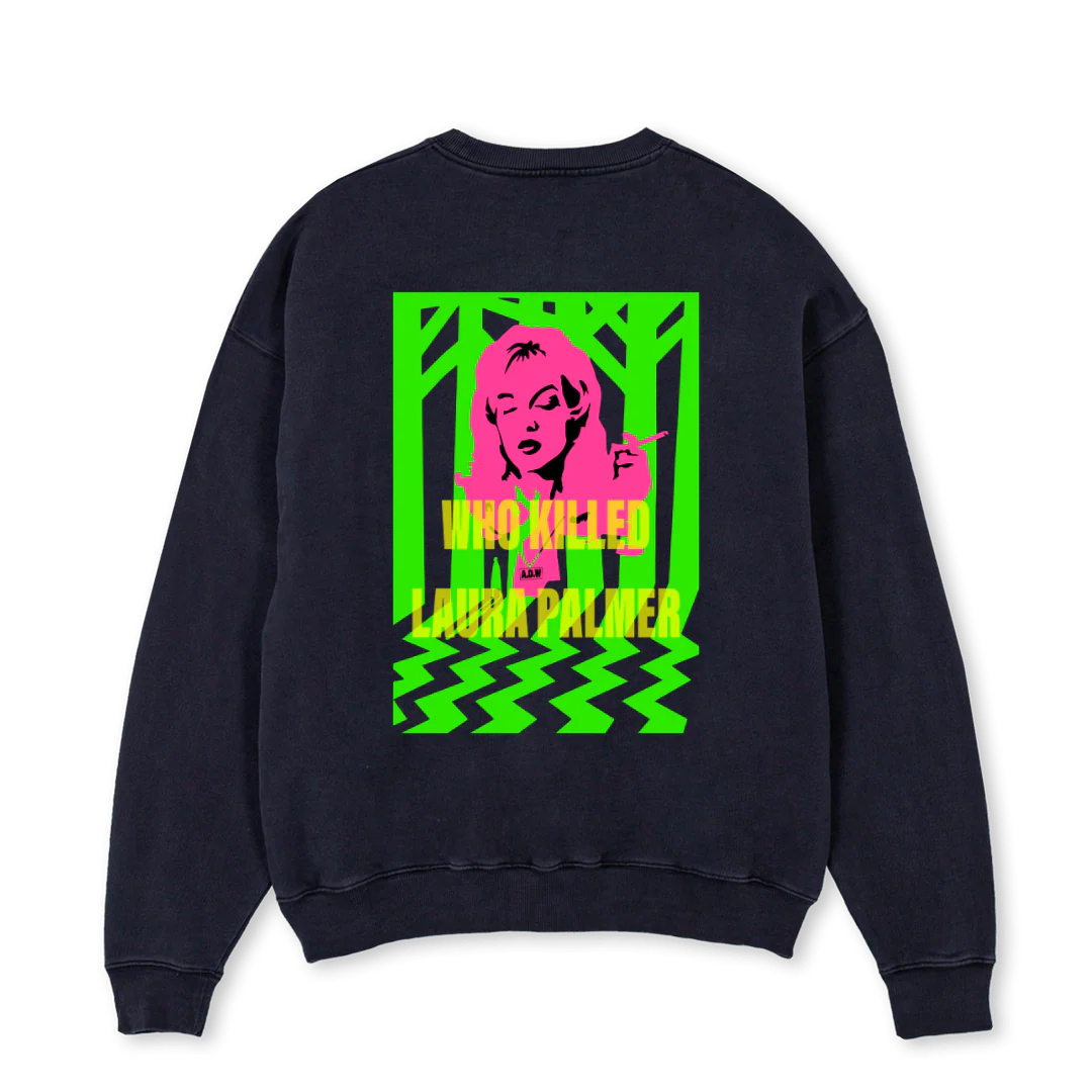 ADWPALMERNEW_CREW Vintage Black Oversized Crewneck Sweater. - Image 2
