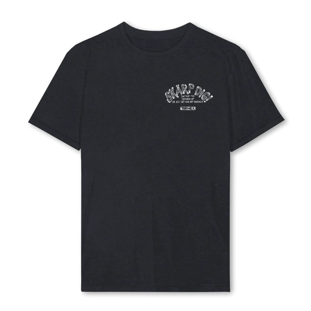 SKARPDIGTVINBLREG_VB Vintage Black Regular Tee.