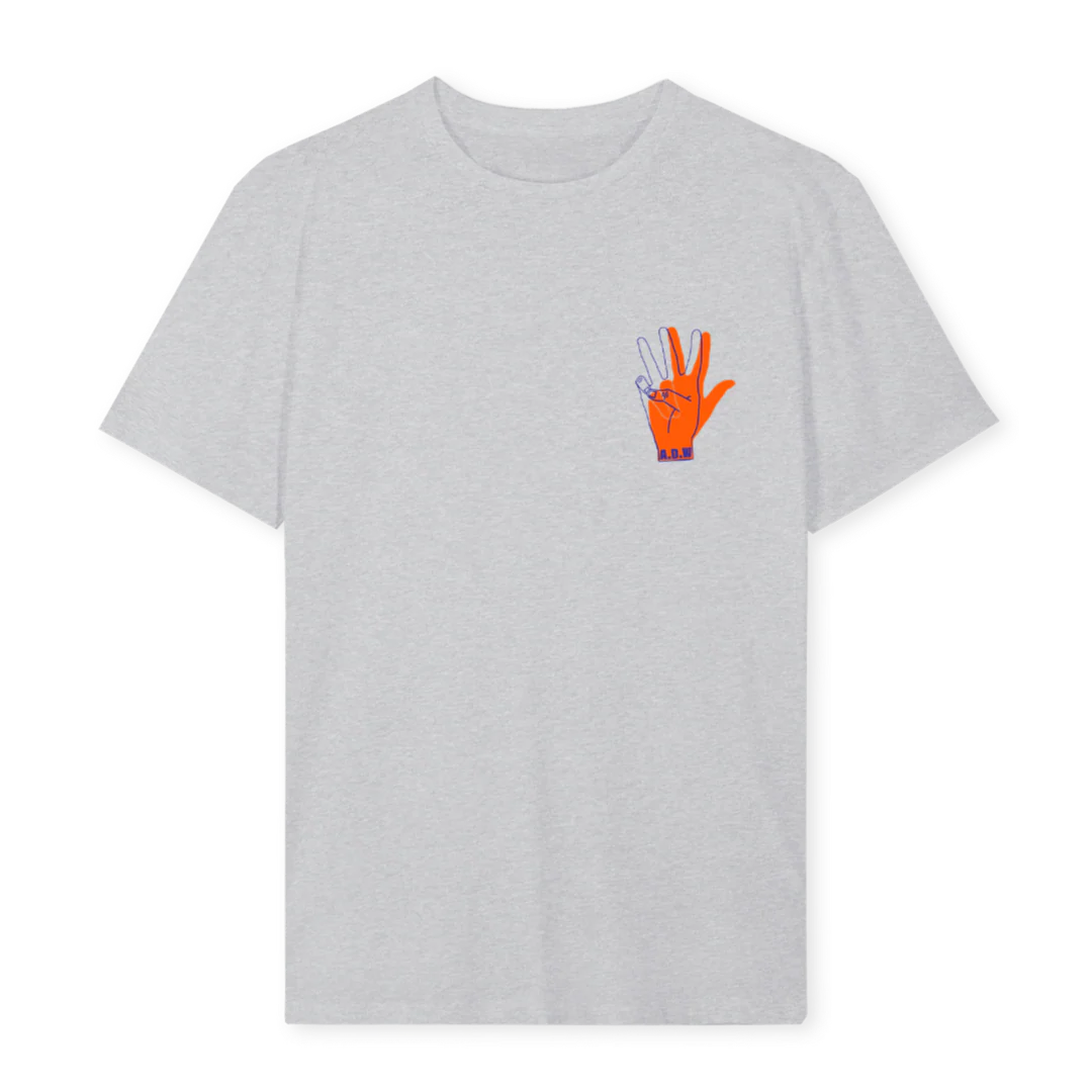ADWTHREE Light Grey Marl Regular Tee.