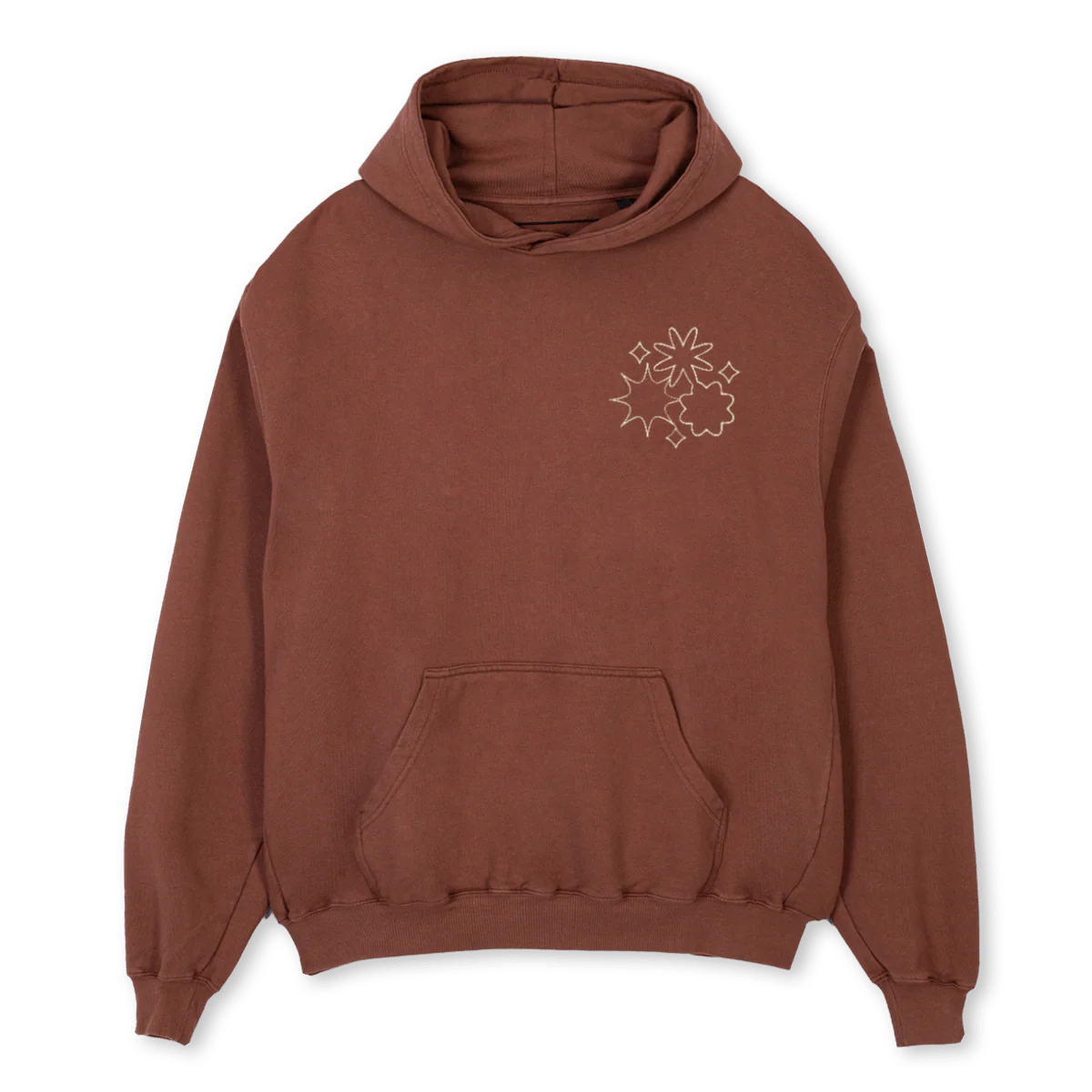 AGAABUBBLE Vintage Brown Oversized Hoodie.