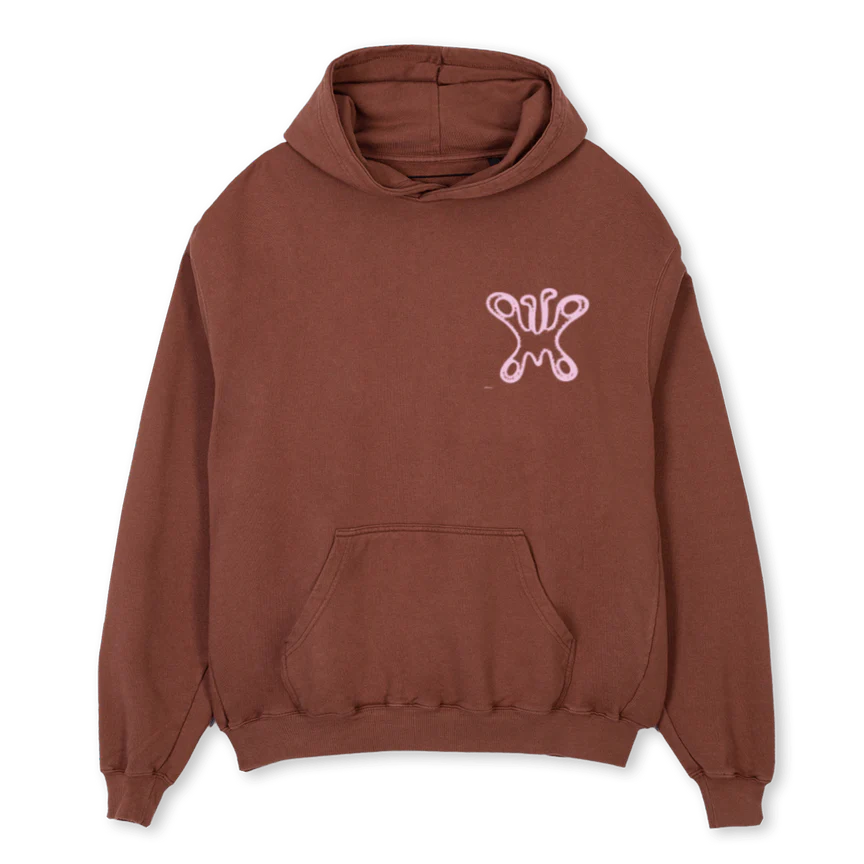 AAABUTTERFLY_VB Vintage Brown Oversized Hoodie