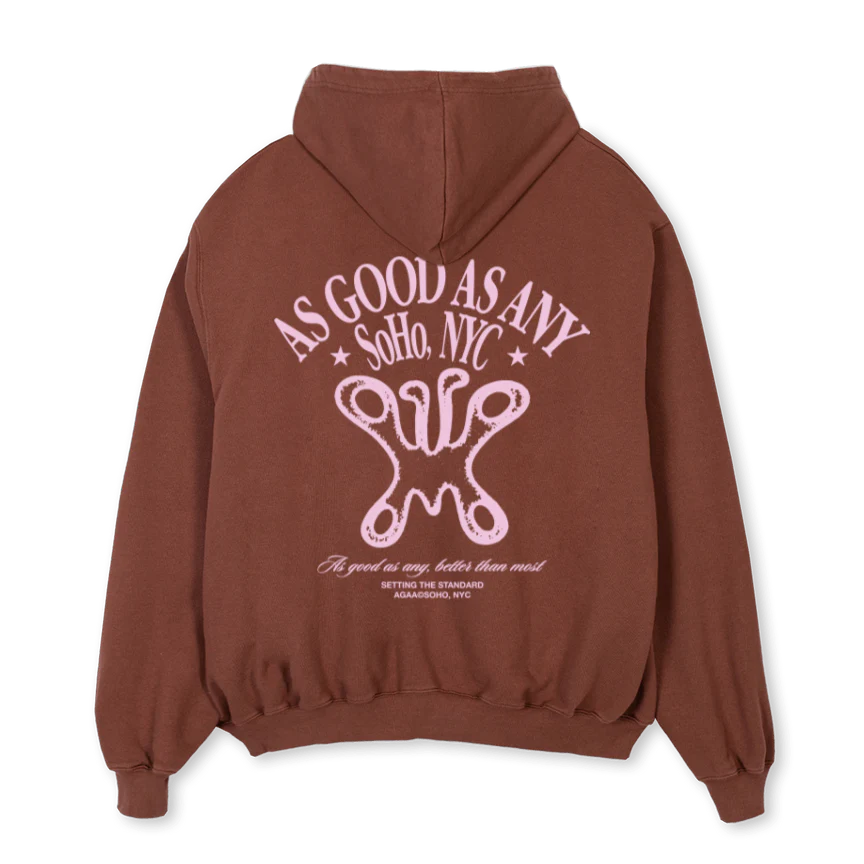 AAABUTTERFLY_VB Vintage Brown Oversized Hoodie - Image 2
