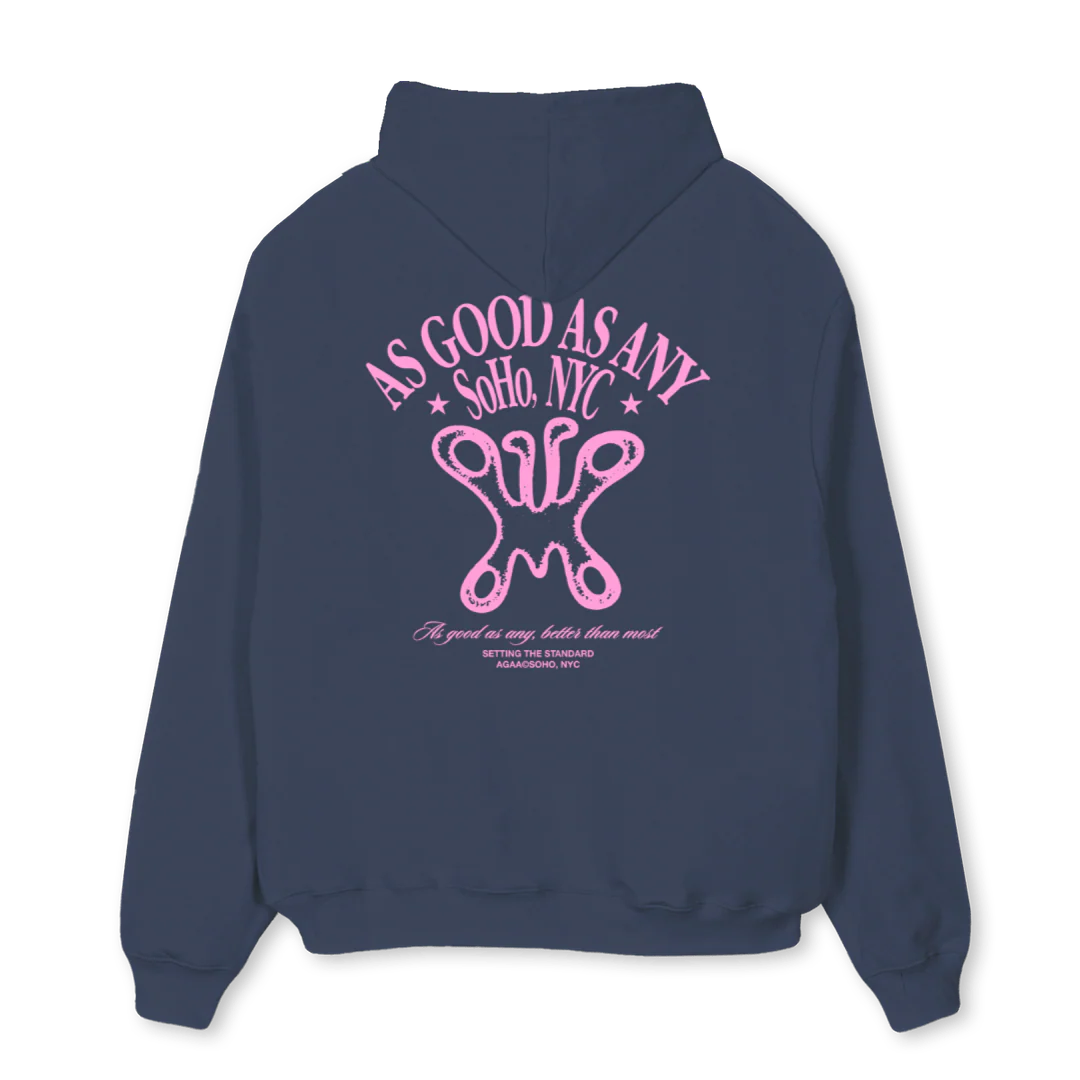 AGAABUTTERFLYLIMITED_PN Navy Blue Oversized Hoodie. - Image 2