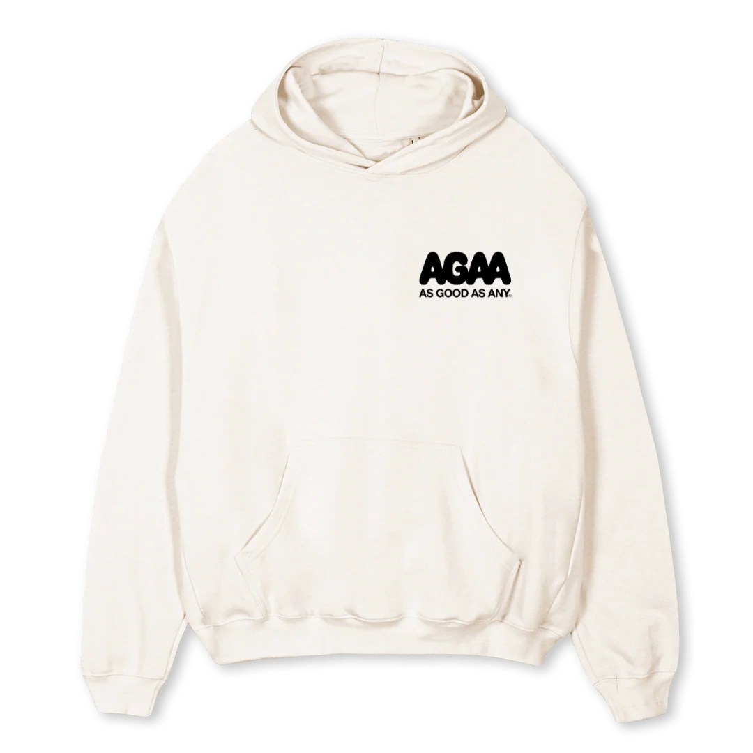 AGAABWBUBBLE Vintage White Oversized Hoodie.