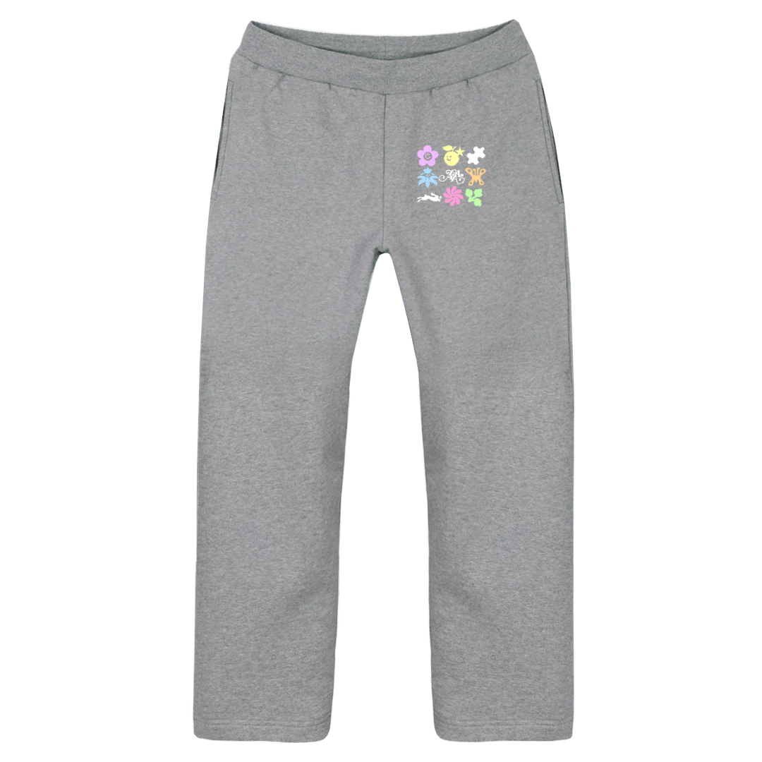 AGAACOLLECTORSPANTS Grey Marl Straight-Leg Relaxed Sweatpants.