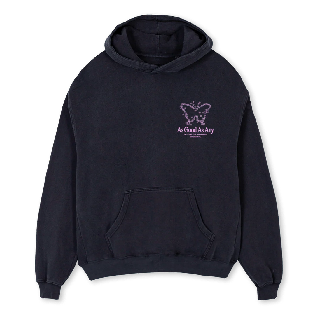 AGAACOSMICBUTTERFLY_VB Vintage Black Oversized Hoodie.