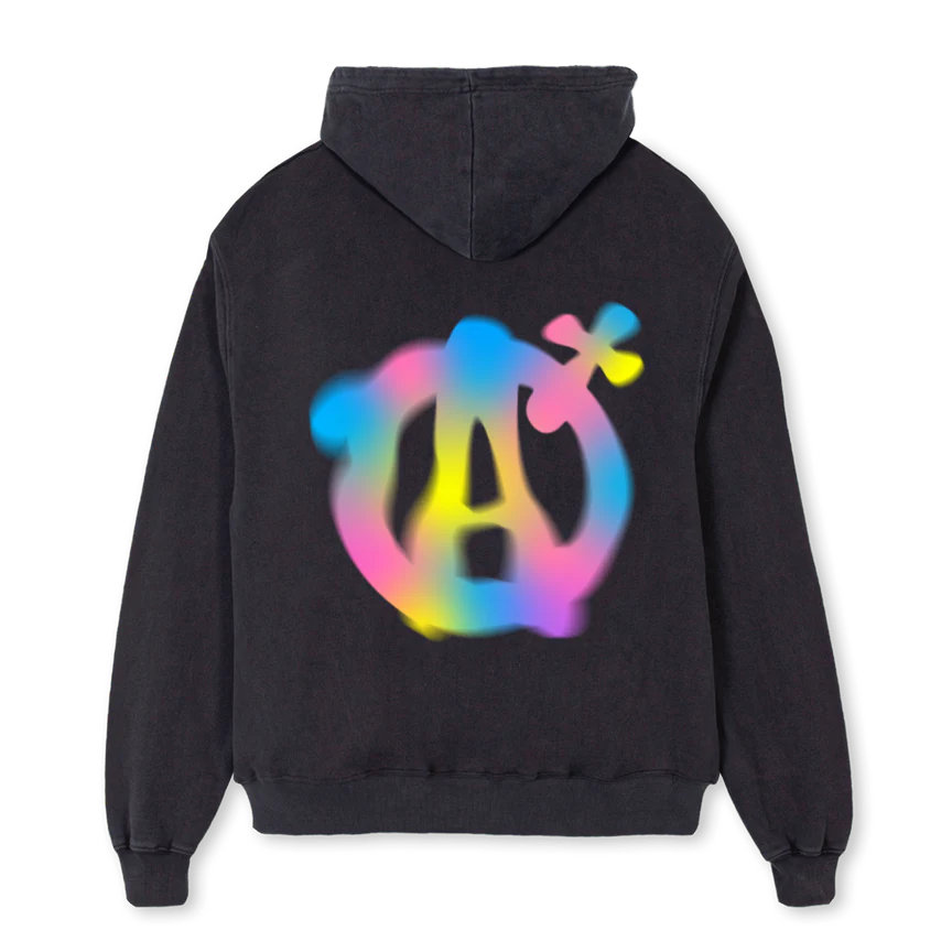 AGNOSTICSPRINGHOODIE Vintage Black Oversized Zipped Hoodie. - Image 2