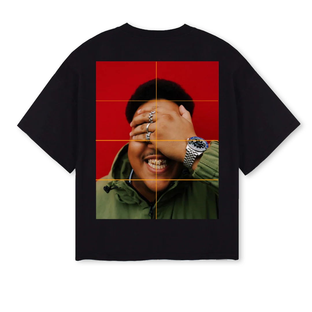AHOKSAMPLE Black Oversized Boxy Tee. - Image 2