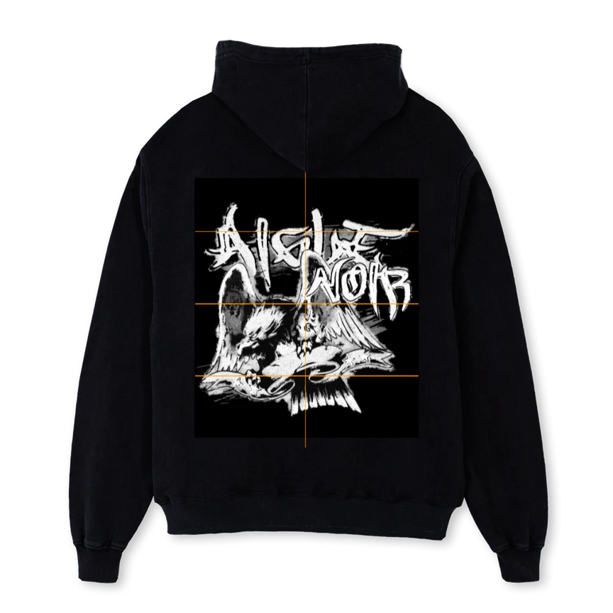 AIGLE NOIR SUDADERA  Black Oversized Hoodie. - Image 2