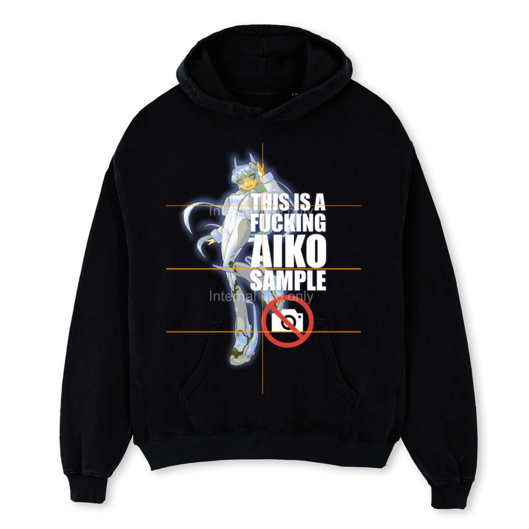 AIKOHOODIE Black Oversized Hoodie.