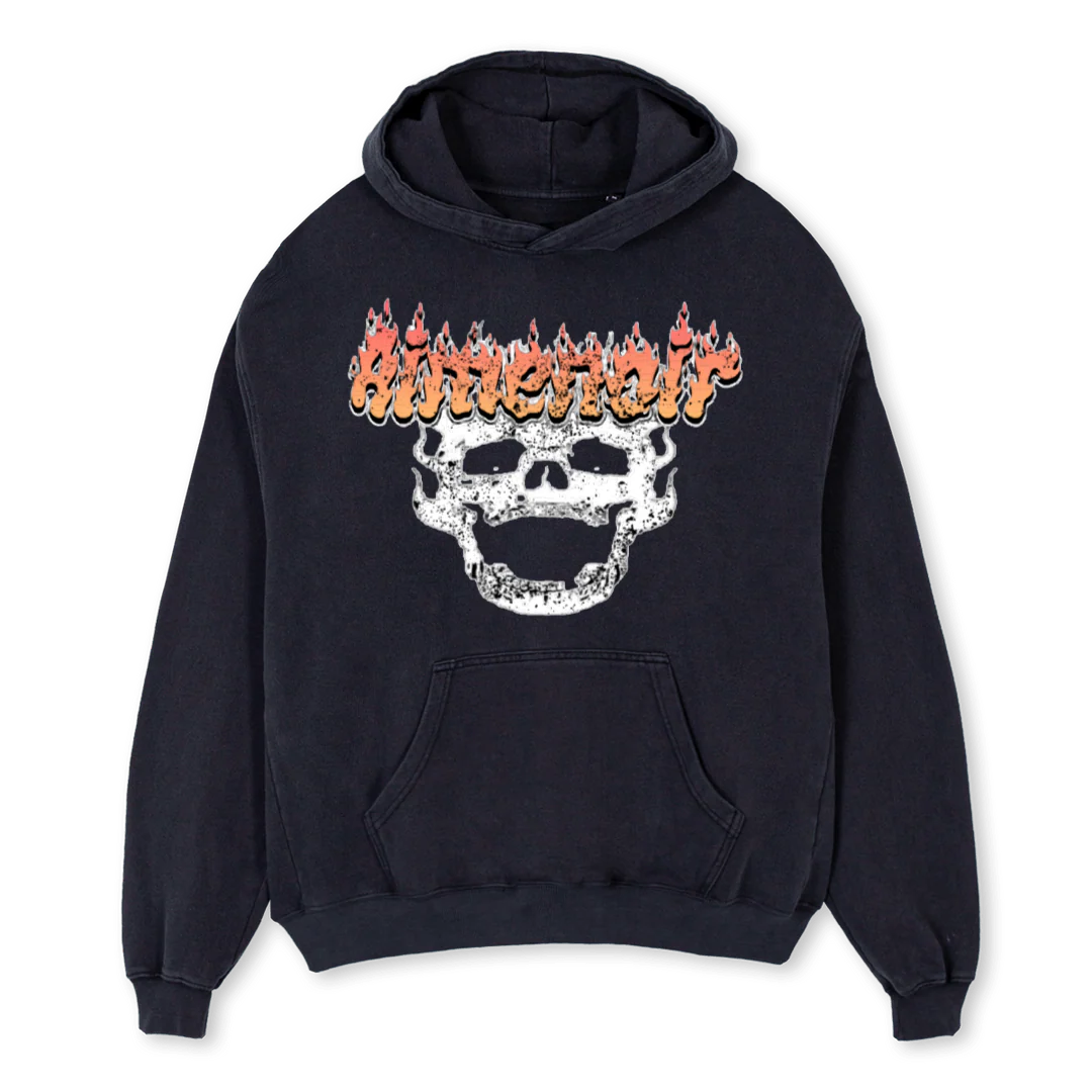 AIMENOIR BTH VTG POH Vintage Black Oversized Hoodie.