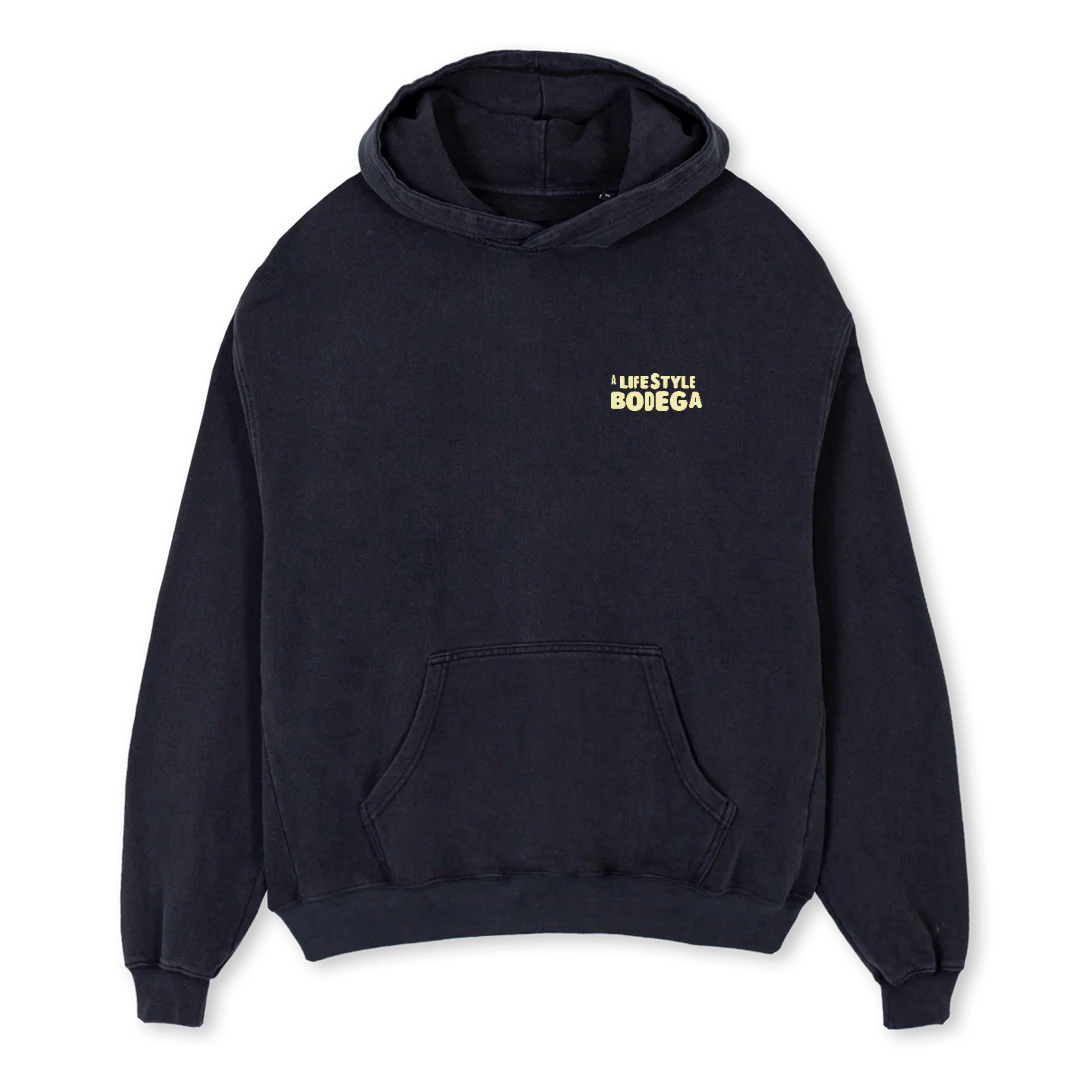 ALBHOODIEVB Vintage Black Oversized Hoodie.