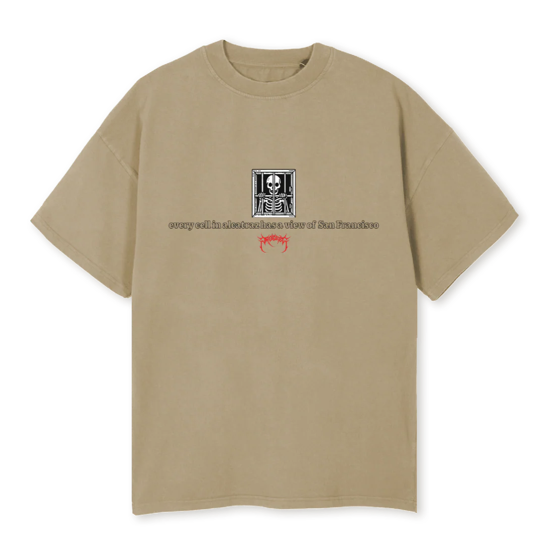 ALCATRAZ Vintage Dune Oversized Tee.