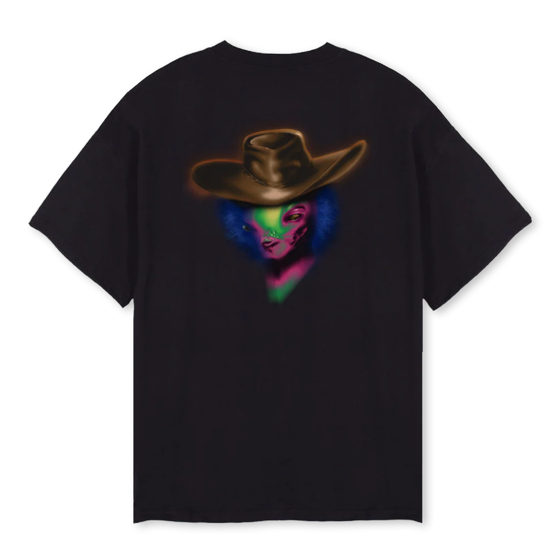 ALIENCBS Black Oversized Tee. - Image 2