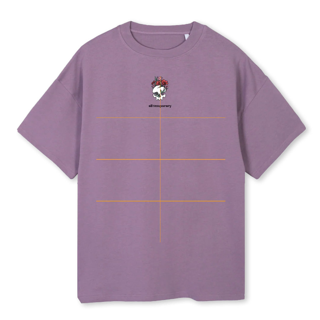 ALL TEMP2 Purple Oversized Tee.