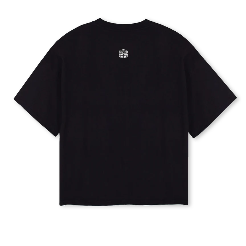 AMAR_3 Black Oversized Boxy Tee. - Image 2