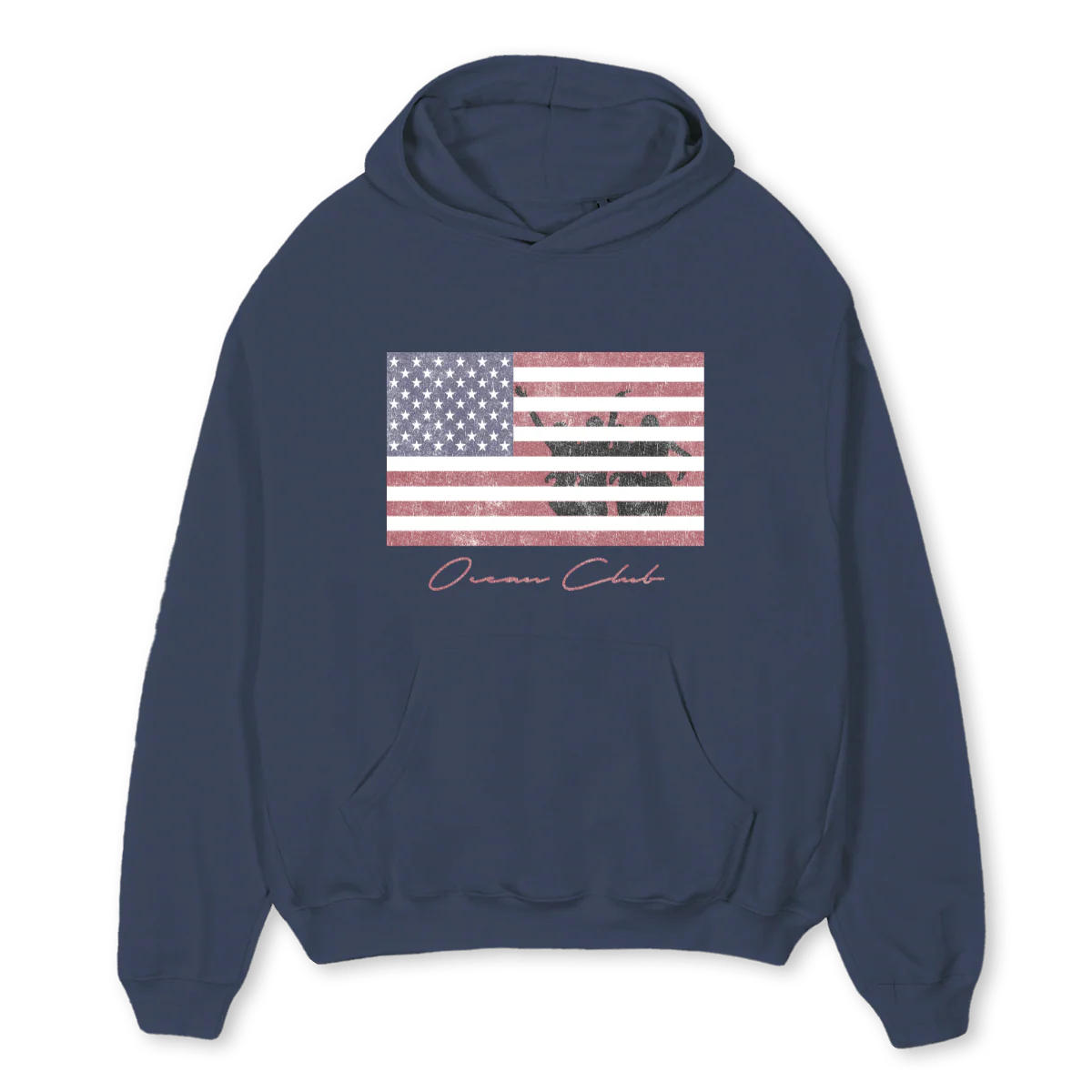 AMERICAHOODIEONE Navy Blue Oversized Hoodie.