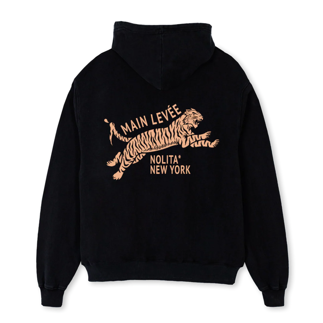 AMLCHINATOWNTIGER Black Oversized Hoodie. - Image 2