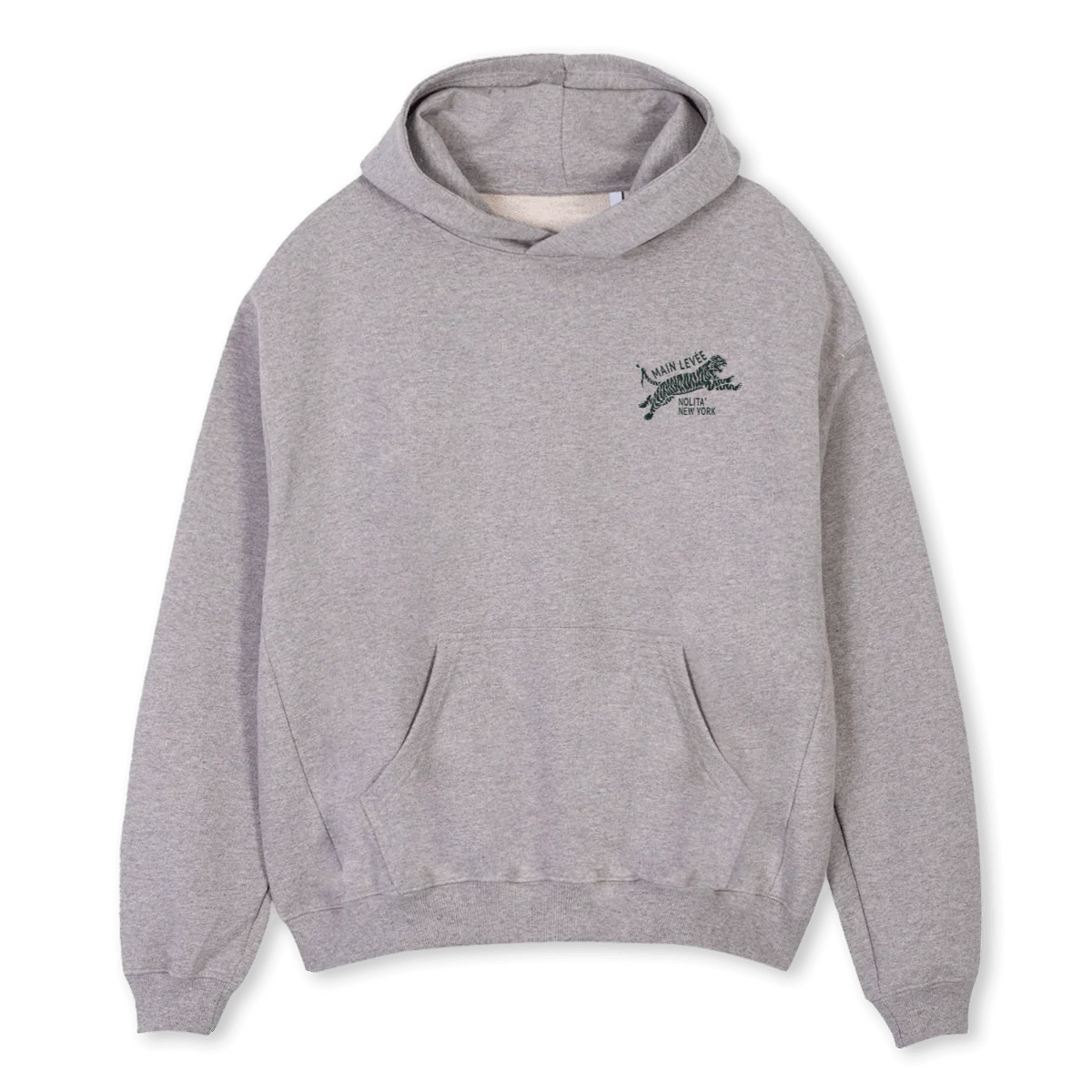 AMLCHINATOWNTIGER_G Grey Marl Oversized Hoodie.