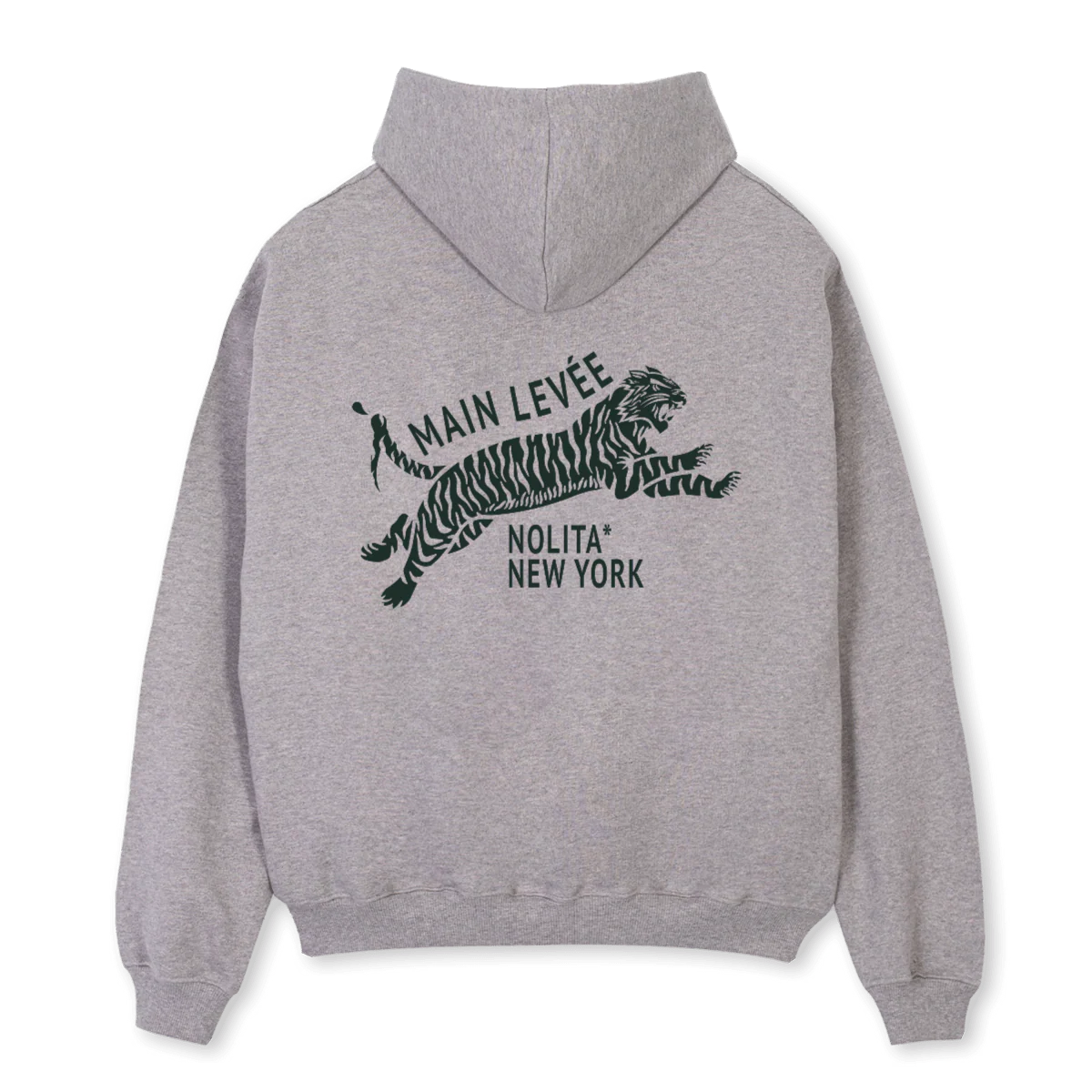 AMLCHINATOWNTIGER_G Grey Marl Oversized Hoodie. - Image 2