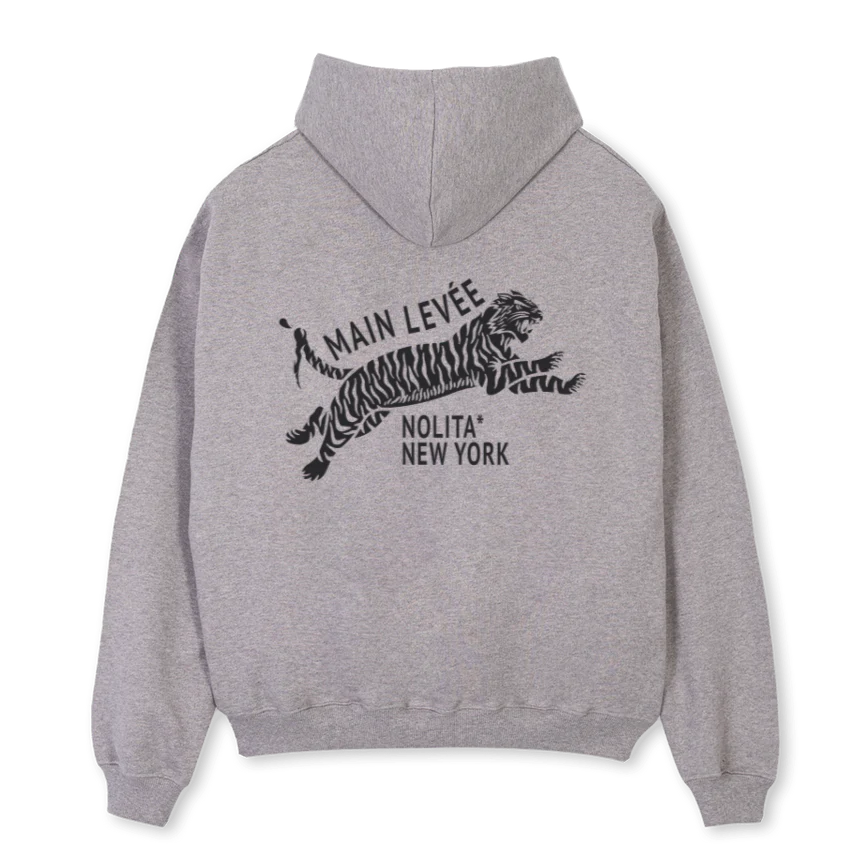 AMLCHINATOWNTIGER_GM Grey Marl Oversized Hoodie. - Image 2