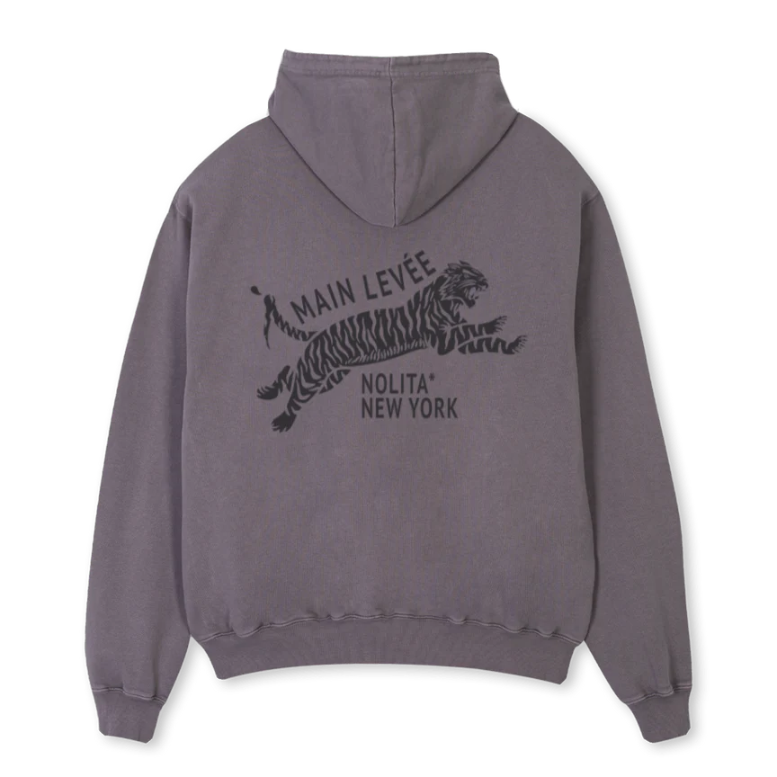 AMLCHINATOWNTIGER_PG Pigment Grey Oversized Hoodie. - Image 2