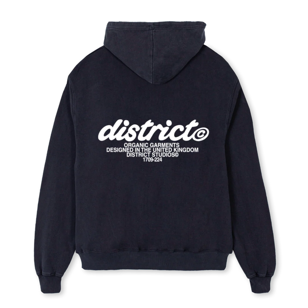 PRIMARYLOGOHOODIE_VBG Vintage Black Oversized Hoodie. - Image 2