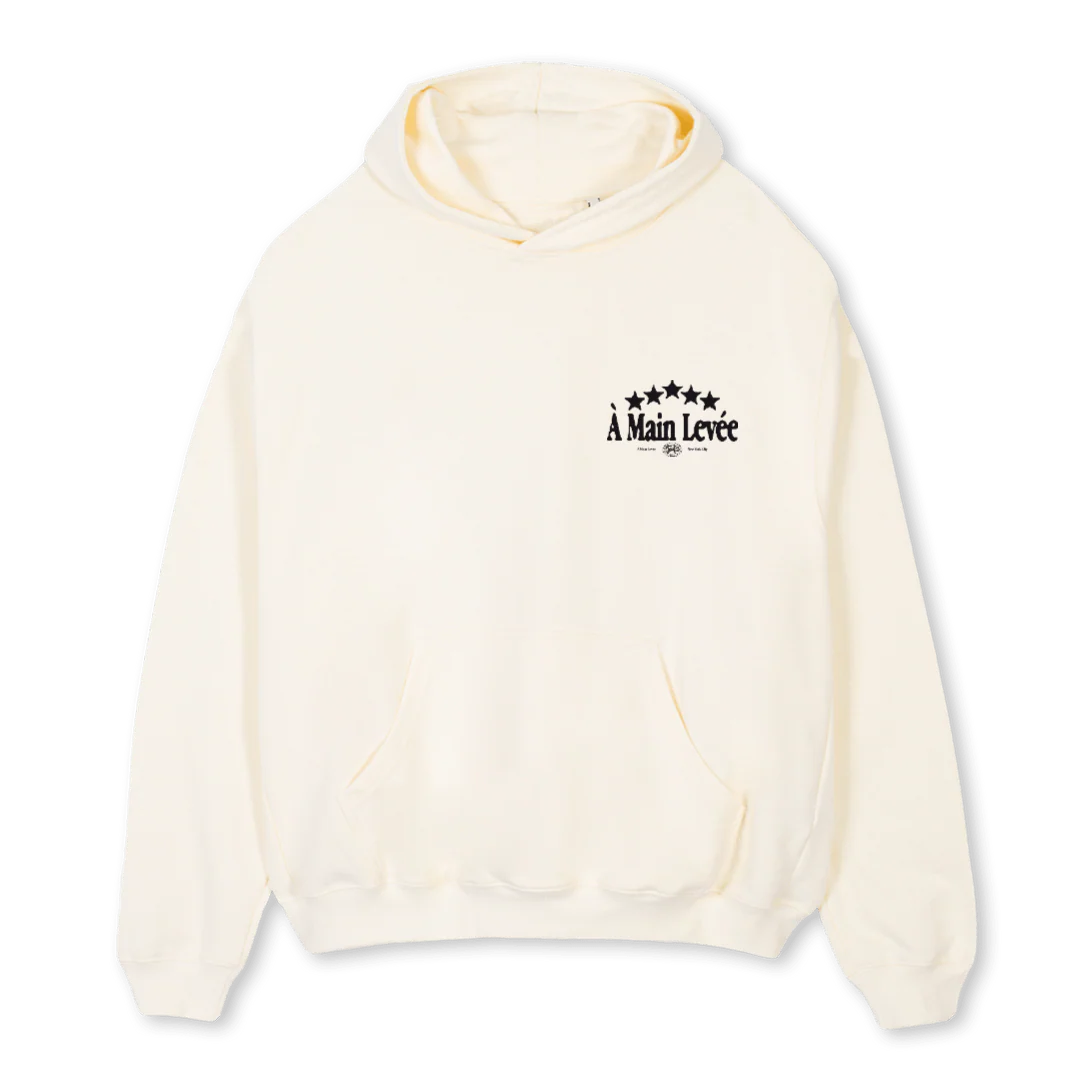 AMLSTARSHOOD Cream Oversized Hoodie.