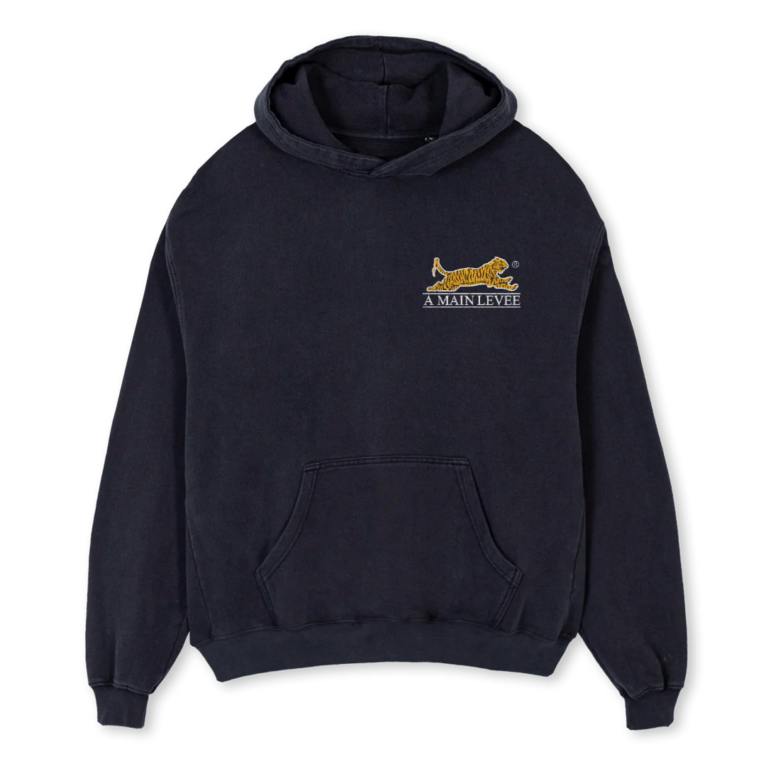 AMLTIGERRAFFLE Vintage Black Oversized Hoodie.