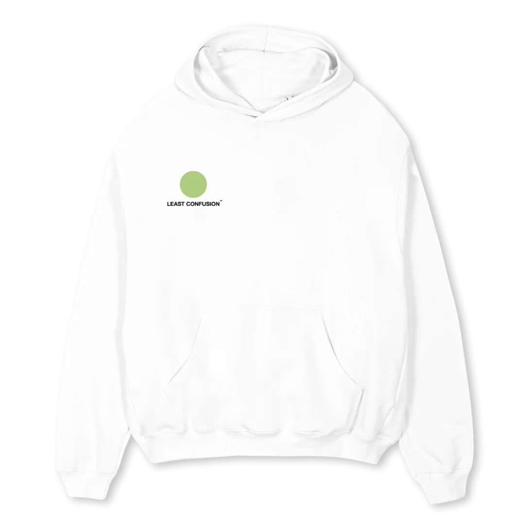 AMSLER GRID HOODIE White Oversized Hoodie.
