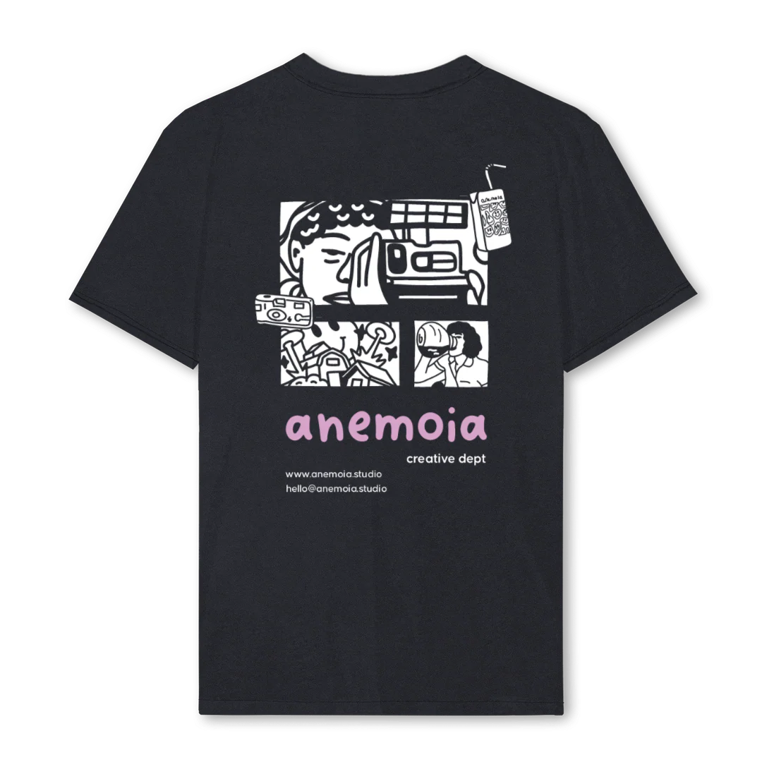 ANEMOIA Vintage Black Regular Tee. - Image 2