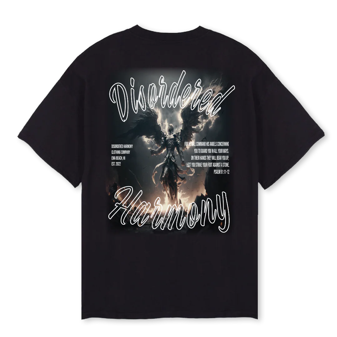 ANGEL 4 Black Oversized Tee.