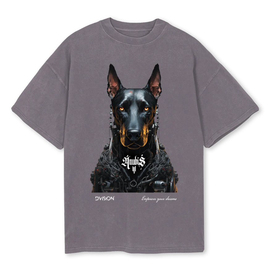ANUBISTWO Pigment Grey Oversized Tee.