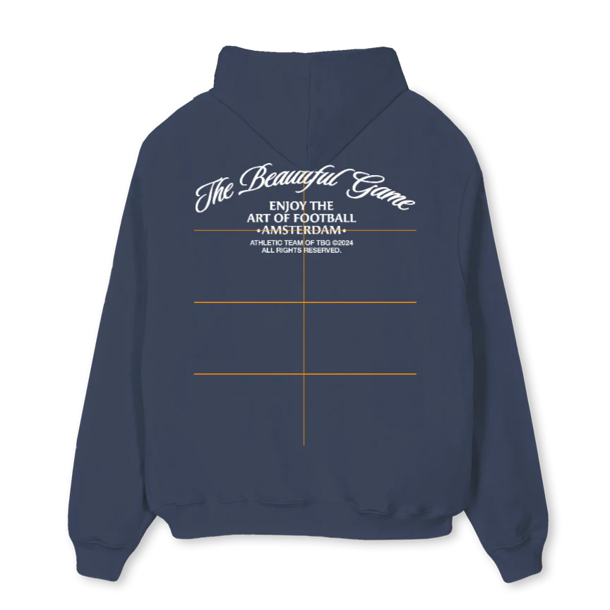 ARTT OF FOOTBALL  Navy Blue Oversized Hoodie. - Image 2