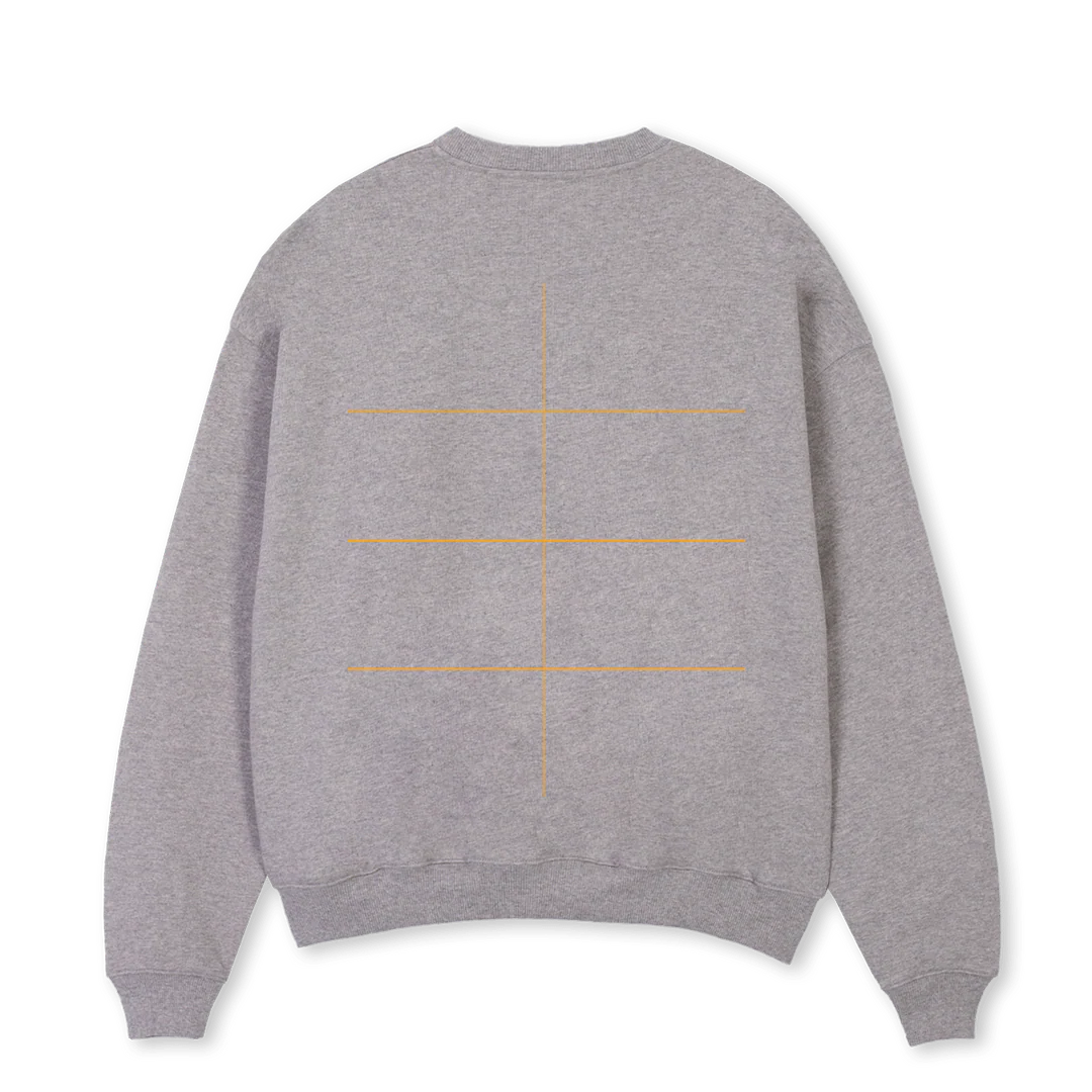 ASDF Grey Marl Oversized Crewneck Sweater. - Image 2