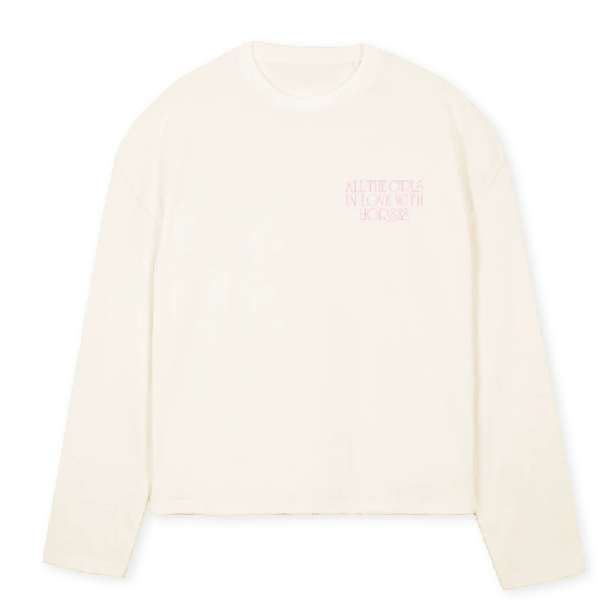 ATGILWHVTGWHLSTEE Vintage White Oversized Boxy LS Tee.