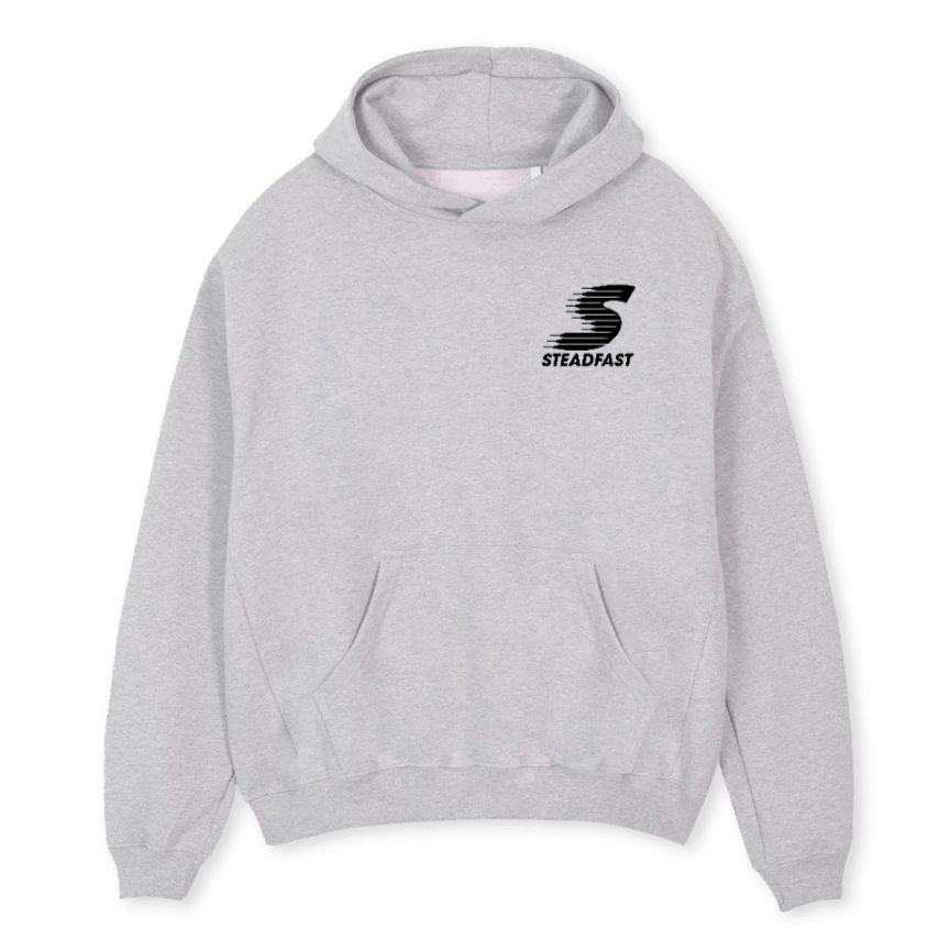 ATHGREY Light Grey Marl Oversized Hoodie.