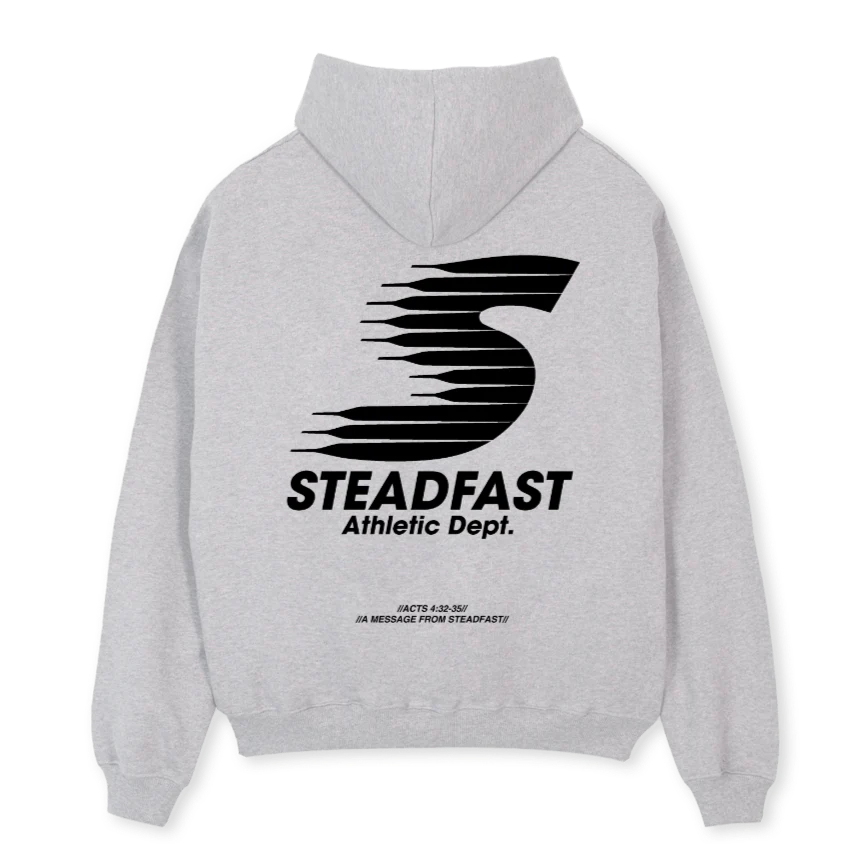 ATHGREY Light Grey Marl Oversized Hoodie. - Image 2