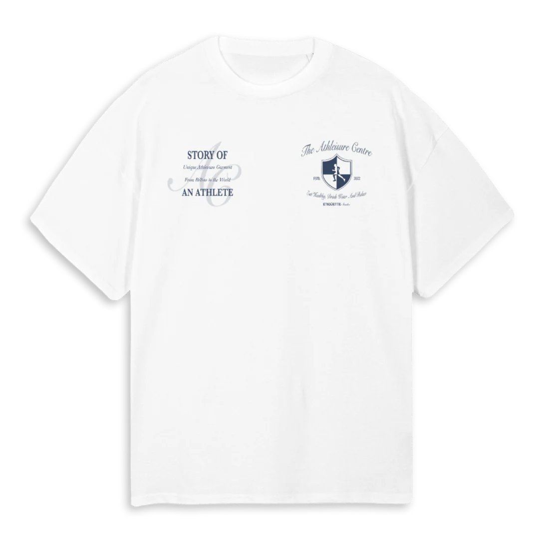 ATHLEISUREBYES White Oversized Tee.