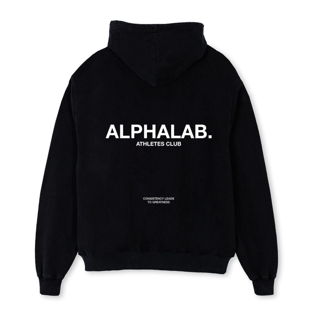 ATHLETESCLUB Black Oversized Hoodie. - Image 2
